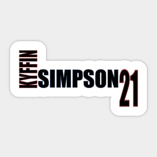 Kyffin Simpson '23 black text Sticker